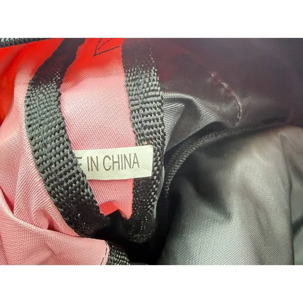 IGC Angel Pink Black Duffle Bag Embroidered Gym Travel Overnight Shoulder Bag